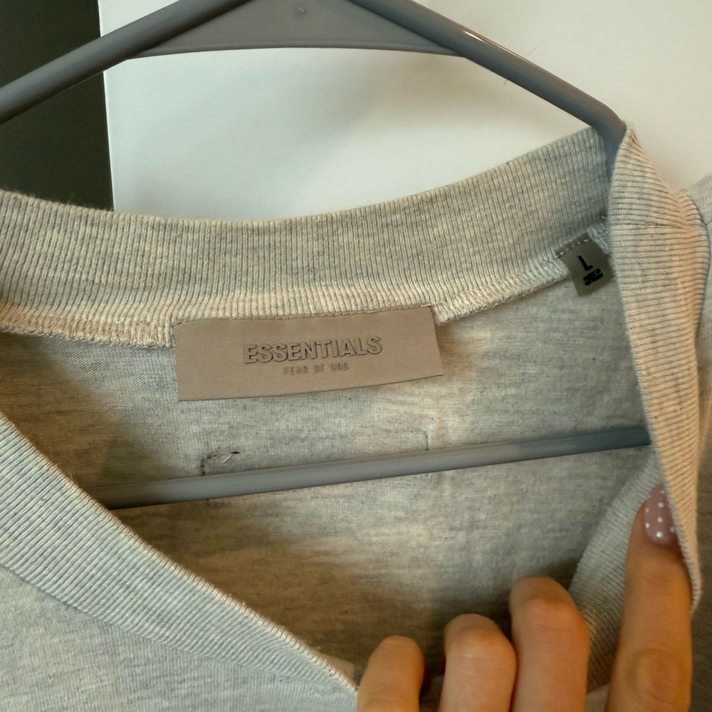 Essentials Light Gray Knit Top - Picture 3 of 5